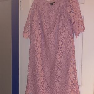 Roaman's Dusty Rose Lace Midi Dress